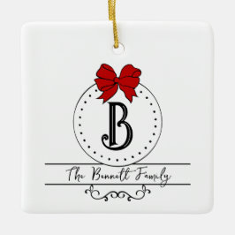 モノグラムと名前 セラミックオーナメント