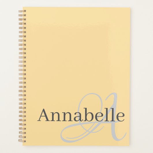 モノグラムと名前 プランナー手帳 (正面)