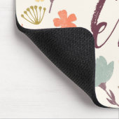 モノグラムと引用文ボホフラワーズマウスパッド マウスパッド (コーナー)