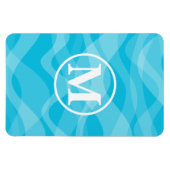 モノグラムと波クルーズキャビンのドアマーカー マグネット (横)