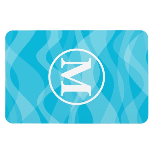 モノグラムと波クルーズキャビンのドアマーカー マグネット (横)