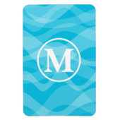 モノグラムと波クルーズキャビンのドアマーカー マグネット (縦)