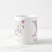 モノグラムと洗礼名Xaviera コーヒーマグカップ (中央)