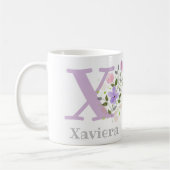 モノグラムと洗礼名Xaviera コーヒーマグカップ (左)