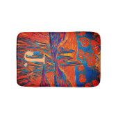 モノグラムと空の表現バラ バスマット (正面)