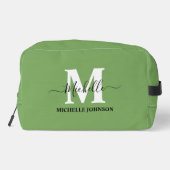 モノグラムと緑のトイレタリーバッグ ドップキット (裏面)