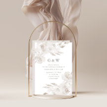 モノグラムと美しい中性フローラ結婚ズ