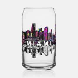 モノグラムと落書きマイアミ ガラス缶