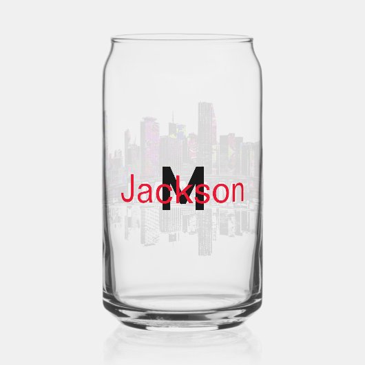 モノグラムと落書きマイアミ ガラス缶 (裏面)