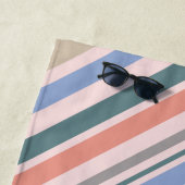 モノグラムのいかりのトレンディーのストライプの挨りだらけのピンクの航海の ビーチタオル (インサイチュ)