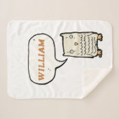 モノグラムのおもしろい手引き小フクロウ シェルパブランケット (正面(横))