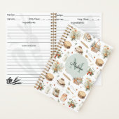 モノグラムのお洒落フローラレシピ ノートブック (内側)