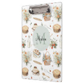 モノグラムのお洒落フローラ クリップボード (左)