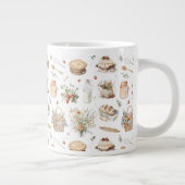 モノグラムのお洒落フローラ ジャンボコーヒーマグカップ (右)