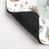 モノグラムのお洒落フローラ マウスパッド (コーナー)