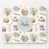 モノグラムのお洒落フローラ マウスパッド (正面)