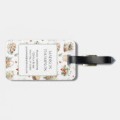 モノグラムのお洒落フローラ ラゲッジタグ (裏面横)