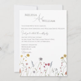 モノグラムのお洒落水結婚色 招待状