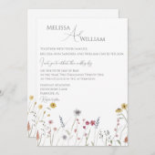 モノグラムのお洒落水結婚色 招待状 (正面/裏面)