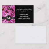 モノグラムのかわいらしフローラ 名刺 (正面/裏面)