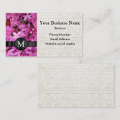 モノグラムのかわいらしフローラ 名刺 (正面/裏面)