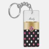 モノグラムのきらきら光るなキーホルダー キーホルダー (正面左)