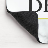 モノグラムのでフェイクで白い大理石 マウスパッド (コーナー)