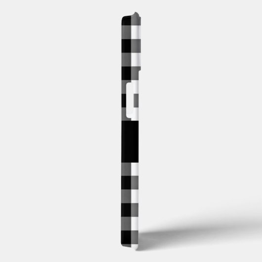 モノグラムので黒くか白いギンガム堅いXtreme Case-Mate iPhoneケース (裏面 / 右)