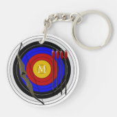 モノグラムのなアーチェリーのデザイン キーホルダー (裏面)