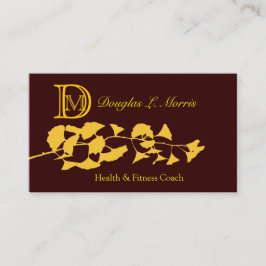 モノグラムのなイチョウのホリスティックな禅 名刺