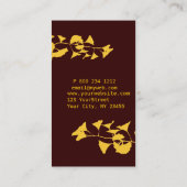 モノグラムのなイチョウのホリスティックな禅 名刺 (裏面)