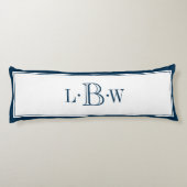 モノグラムのなクラシックで青いボーダー ボディピロー (裏面)