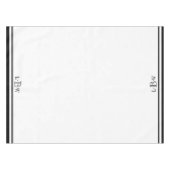 モノグラムのなクラシックで黒いボーダー テーブルクロス (正面(横))