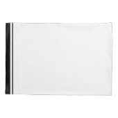 モノグラムのなクラシックで黒いボーダー 枕カバー (裏面-左)