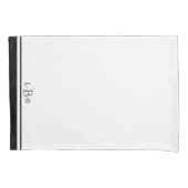 モノグラムのなクラシックで黒いボーダー 枕カバー (正面左)