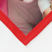 モノグラムのなクリスマスの家族写真のコラージュ フリースブランケット (角)