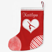 モノグラムのなクリスマスは体操を修繕します スモールクリスマスストッキング (裏面)