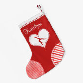 モノグラムのなクリスマスは体操を修繕します スモールクリスマスストッキング (裏面 (吊り時))