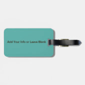 モノグラムのなダマスク織の荷物のラベルのティール（緑がかった色）及びブラウン ラゲッジタグ (裏面横)