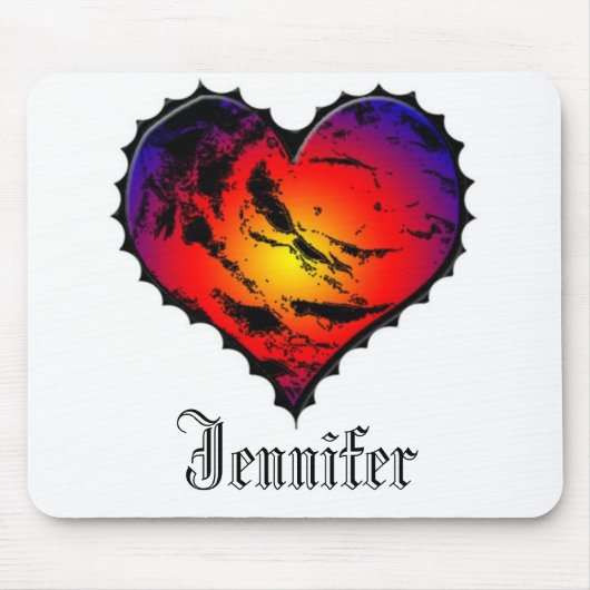 モノグラムのなハートのmousepad マウスパッド (正面)