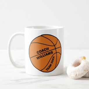 モノグラムのなバスケットボールのコーチのスポーツチーム年 コーヒーマグカップ
