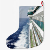 モノグラムのなバルコニーの列 ラージクリスマスストッキング (裏面)