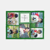 モノグラムのなパーソナライズなケリーの緑の写真のコラージュ フリースブランケット