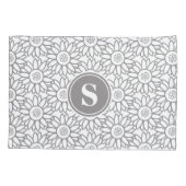 モノグラムのなヒマワリパターン 枕カバー (裏面)