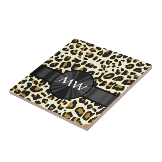 モノグラムのなヒョウのプリント タイル (側面)