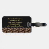 モノグラムのなヒョウパターンカスタム ラゲッジタグ (裏面横)