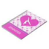 モノグラムのなピンクはoのハートの体操を区分します ノートブック (左側)