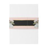 モノグラムのなピンクエレガントな結婚式はnのSucculentsの上がりました 招待状ベリーバンド (裏面例)