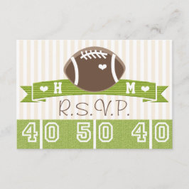 モノグラムのなフットボールの結婚式の応答カード 出欠カード