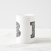 モノグラムのなマグ: 手紙"B " ボーンチャイナマグカップ (正面)